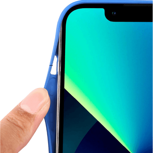 Iphone 14 Pro Max Uyumlu Lens Korumalı Renkli Kapitone Görünüm Puffer Silikon Kılıf - Mavi