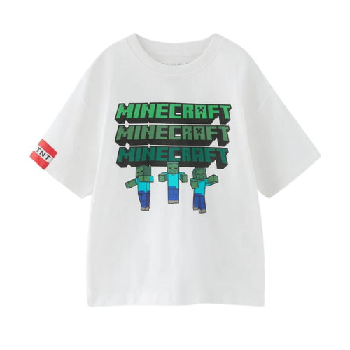 Minecraft Baskılı T-shirt