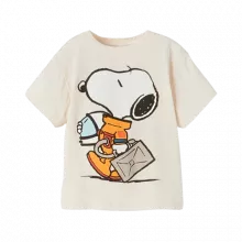 Snoopy Peanuts Astronot Baskılı T-shirt